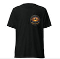 Opensky Goods black tri-blend short sleeve t-shirt featuring an Emotional Escape aviation graphic on the chest.
